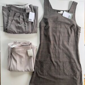 H&M 3 Piece Size Small Bundle: 2 pairs wide leg pants & 1 dress